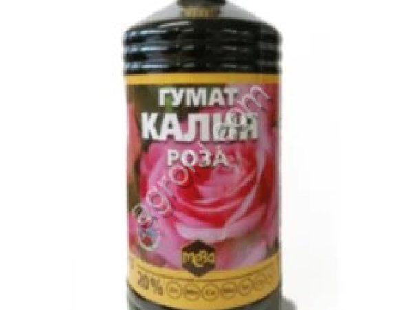 Жидкое удобрение Гумат Калия Роза ОБОГАЩЕННЫЙ 20% фульвокислот, 1л