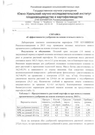 ПСВ-74 органическое удобрение