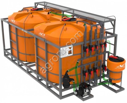 Мобильный растворный узел с пластиковым миксером 100 л.