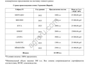 Рапуль: Яровой и Озимый рапс, кукуруза, полсолничник