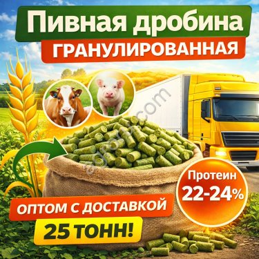 Пивная дробина гранулированная в Торжке