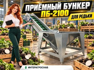 Приёмный бункер ПБ-2100 для редьки