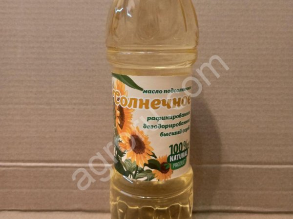 Масло подсолнечное рафинированное дезодорированное В/С. Солнечное, ГОСТ