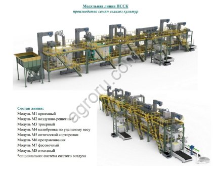 Линия производства семян сельхоз культур