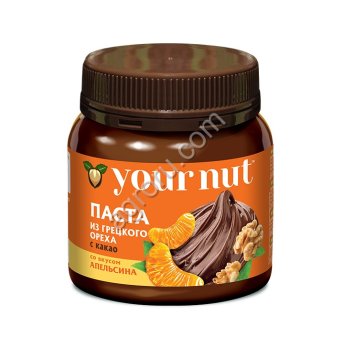 Паста из грецкого ореха с какао со вкусом апельсина