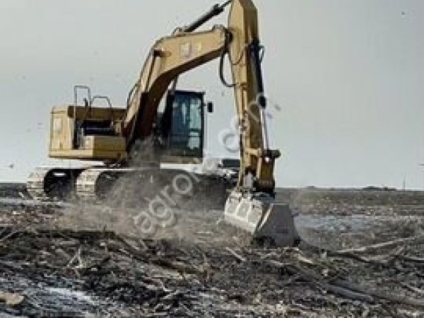 Гусеничный мульчер, расчистка от деревьев