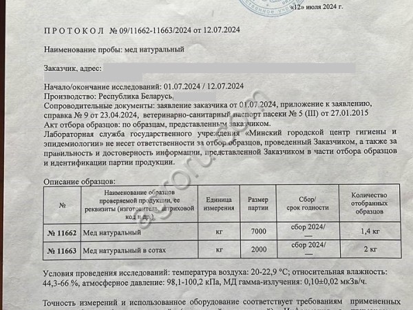 мёд натуральный.