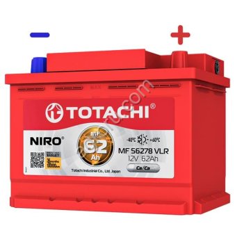 Аккумулятор АКБ-6СТ-62 (650А) о/п TOTACHI пр-во Япония  242х175х175 низкий (обслуж), (арт.: 90262)
