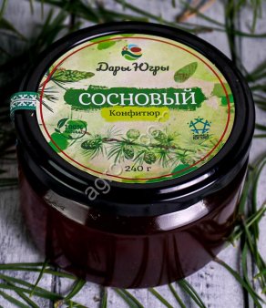 Конфитюр сосновый из молодых сосновых шишек / ДАРЫ-ЮГРЫ-ХМАО / 240 гр
