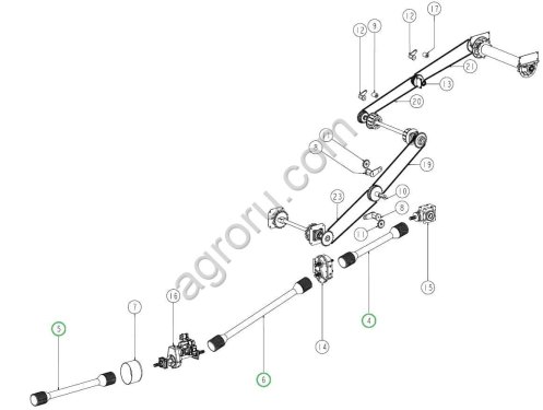 Карданный вал W.240.SC25A для AVR Spirit 4100