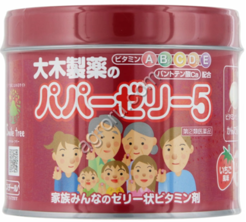 Витамины для детей PAPA JELLY в ас-те 120 шт ORIHIRO, Япония,