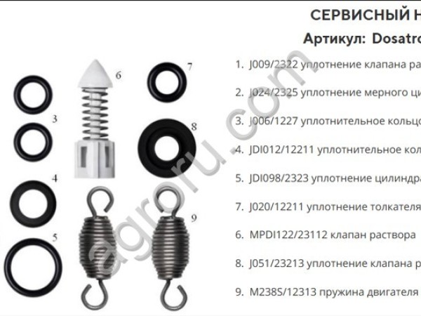 Ремкомплект(аналог) для дозатронов D25RE5(1-5%) и D25RE2(0.2-2%)