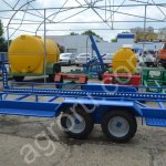 Контейнеровоз садовый КПС-7 роликовый для транспортировки 9 контейнеров