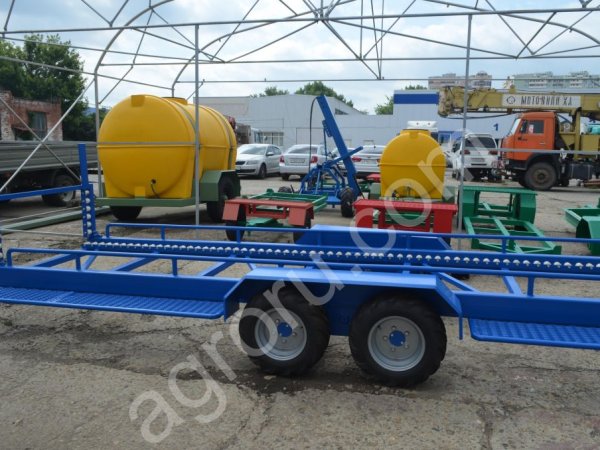 Контейнеровоз садовый КПС-7 роликовый для транспортировки 9 контейнеров