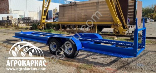 Контейнеровоз садовый КПС-7 роликовый для транспортировки 9 контейнеров