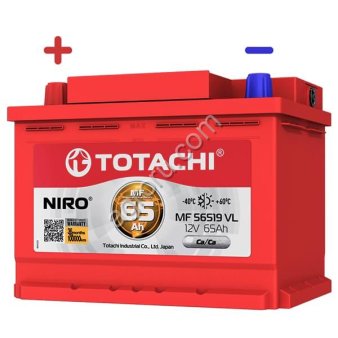 Аккумулятор АКБ-6СТ-65 (635А) п/п TOTACHI  NIRO пр-во Япония 242х175х190 (обслуж), (арт.: 90265)