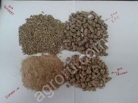 Отруби, Жмых, Мучка, Зерно.