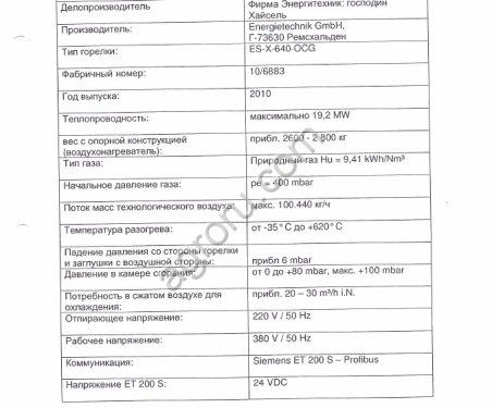 Газовая горелка  Германия