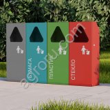 Городская урна ДЕЛЬТА, модульные урны, мебель NEOMAF