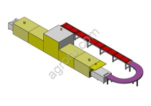 Линия с газовой тоннельной печью