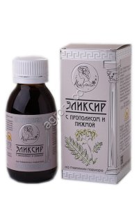 Эликсир Пчелатея с прополисом и пижмой, на пчелином подморе.