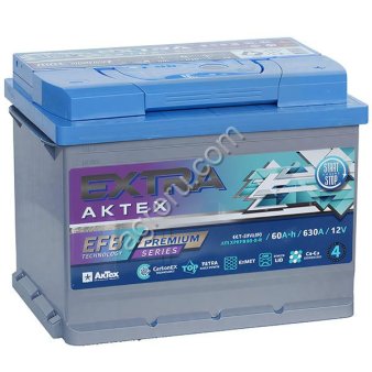 Аккумулятор АКБ-6СТ-60 (630А) о/п АКТЕХ EXTRA EFB г. Свирск 242х175х190, (арт.: ATEXPEFB60-3-R)