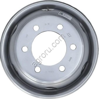 Диск колесный 6.75*17.5 ET127 6*222.25 D161 (уп) JST КАМАЗ Компас-9/JAC серебристый КД с вент., (арт.: БП-00002886)