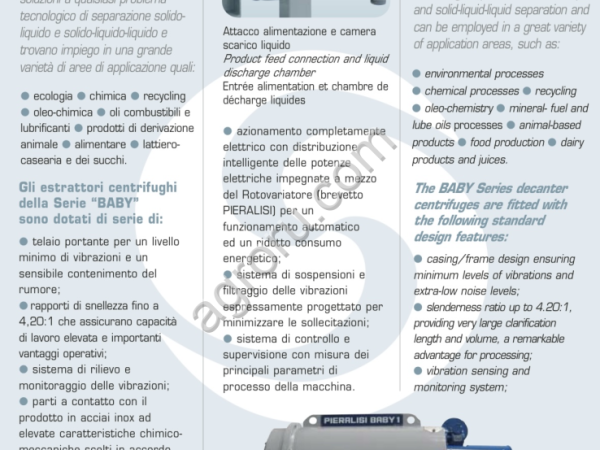 Центрифуга декантер Pieralisi baby Италия 2008 г