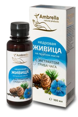 Живица кедровая на льняном масле с чагой, бут., 100мл,