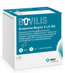 Бовилис Виста 5 L5 SQ / против инфекционного ринотрахеита, парагриппа-3, вирусной диареи, респиратор