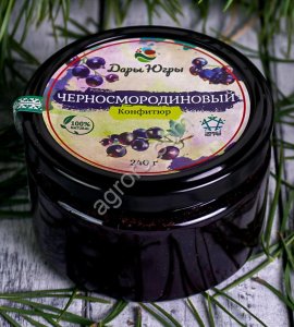 Конфитюр из лесной черной смородины / ДАРЫ-ЮГРЫ-ХМАО / 240 гр