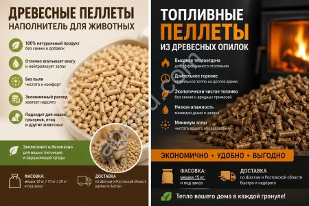 Древесный наполнитель / топливные пеллеты
