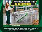 Инспекционный стол ПС-1200×4000 для картофеля, лука, моркови, свеклы, редьки, репы