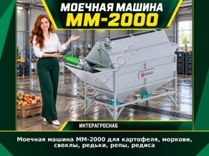 Моечная машина ММ-2000 для картофеля, моркови, свеклы, редьки, репы, редиса