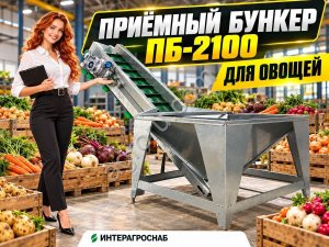 Приёмный бункер ПБ-2100 для овощей