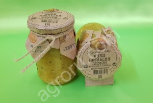 Киви, апельсин, лимон протертые с сахаром, МИКС