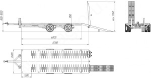 Прицеп для перевозки техники массой до 19 тонн
