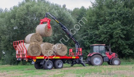 Рулоновоз полуприцеп с манипулятором