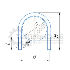 Скоба u-образная М10х60