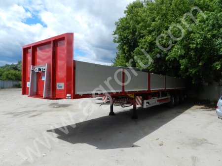 3х осный бортовой, раздвижной полуприцеп