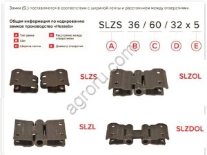 Замок SLZOL*/32 SLZOL*/32 для Таблица совместимости по типам