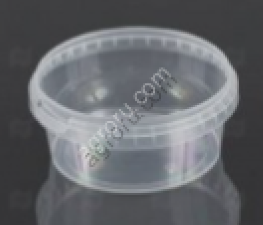 Банка 300 мл ( 100 шт в упаковке ) без борта, плотная, пищ. пластик