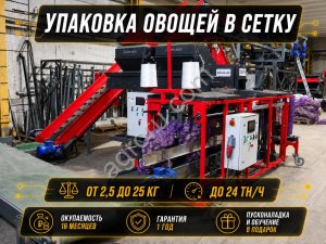 Линия фасовки и упаковки овощей до 24 тн/ч