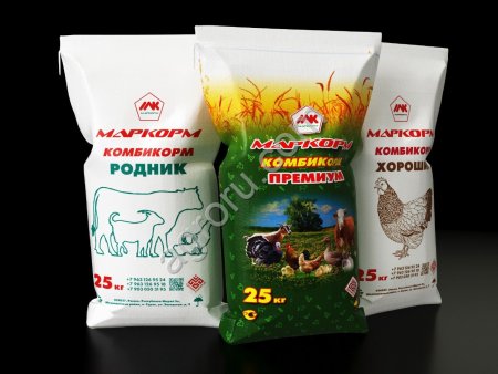 Комбикорм полнорационный для всех с/х животных и птиц.