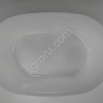 Контейнер пластиковый овальный, 1,0 л, белый с крышкой