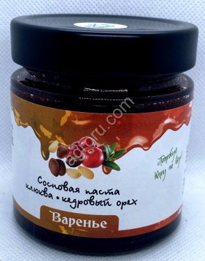Сосновая паста из молодых сосновых шишек с лесной клюквой и кедровым орехом / ДАРЫ-ЮГРЫ/ 200 гр