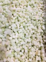 Кабачки быстрозамороженные резаные в виде кубика 10х10мм