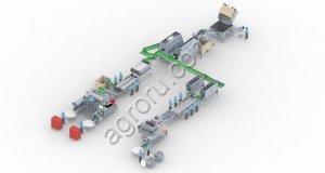 Линия переработки картофеля и корнеплодов: мойка, очистка, нарезка, вакуум