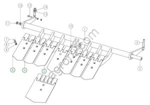 Лемех левый 3102.08.65.L для AVR Spirit 9200