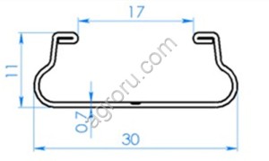 Профиль клипса зиг заг для теплиц